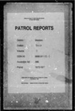 Patrol Reports. Western District, Boze, 1970 - 1971