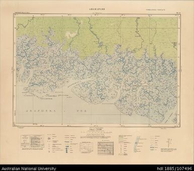 Indonesia, Western New Guinea, Amamapare, Series: Nederlands-Nieuw-Guinea, Sheet 19-R, 1956, 1:100 000