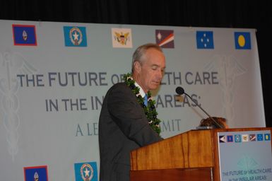 [Assignment: 48-DPA-09-29-08_SOI_K_Isl_Conf_AM] Insular Areas Health Summit [("The Future of Health Care in the Insular Areas: A Leaders Summit") at the Marriott Hotel in] Honolulu, Hawaii, where Interior Secretary Dirk Kempthorne [joined senior federal health officials and leaders of the U.S. territories and freely associated states to discuss strategies and initiatives for advancing health care in those communinties [48-DPA-09-29-08_SOI_K_Isl_Conf_AM_DOI_0463.JPG]