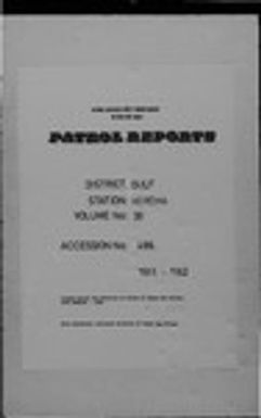 Patrol Reports. Gulf District, Kerema, 1961-1962