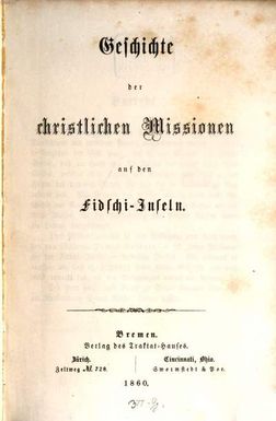 History of Christian Missions in the Fiji Islands