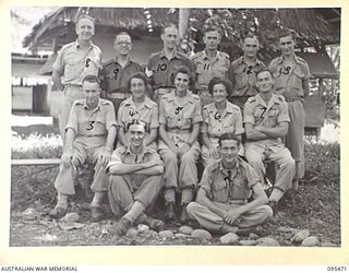 LAE AREA, NEW GUINEA, 1945-08-23. MEMBERS OF GENERAL STAFF (REGISTRY) HEADQUARTERS FIRST ARMY