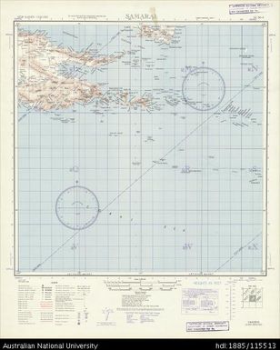 Papua New Guinea, Samarai, Series: AMS T401, Sheet SC 56-4, 1943, 1:500 000