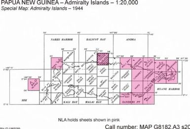 Special map : Admiralty Islands / prepared under the direction of the Chief Engineer, GHQ, SWPA by Base Map Plant, U.S. Army, GHQ, SWPA