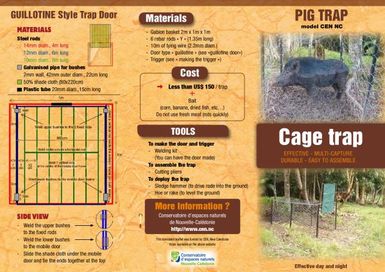 Pig Trap - Model CEN NC - Cage Trap : effective multi capture, durable, easy to assemble, effective day and night