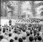 Lakalaka in front of royal dais, Pangai mala'[e