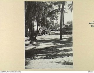 LABU, NEW GUINEA. 1944-10-03. THE TENT OF THE 1ST WATERCRAFT WORKSHOPS