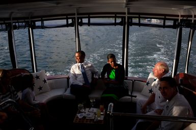 President Barack Obama and First Lady Michelle Obama Visit the USS Arizona Memorial