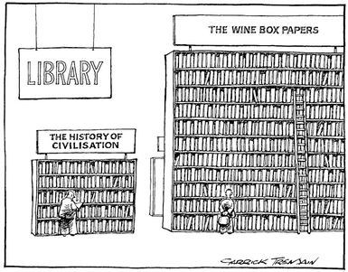 Tremain, Garrick, 1941- :The wine box papers. Otago Daily Times, 13 December 1995.