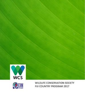 WCS - Wildlife conservation society Fiji country program 2017