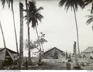 MADANG, NEW GUINEA. 1944-08-29. A SECTION OF THE TENT LINES OF THE MADANG BASE SUB-AREA