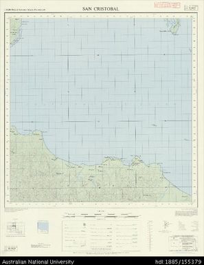 Solomon Islands, British Solomon Islands Protectorate, San Cristobal, Series: X711, Sheet 10-161-8, 1972, 1:50 000