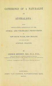 Gatherings of a naturalist in Australasia : being observations principally on the animal and vegetable productions of New South Wales, New Zealand, and some of the Austral Islands