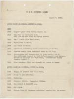 U.S.S. Alchiba "Notes Taken on Friday, August 7, 1942"