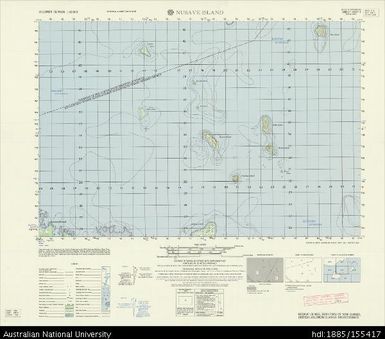 PNG-Solomon Islands, Bougainville, Nusave Island, Series: X713, Sheet 6937 II, 1967, 1:50 000