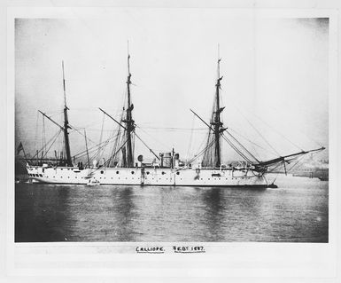 English warship 'Calliope'