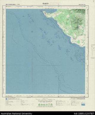 New Caledonia, Ouaco, Sheet SF-58-III-3d, 1:50 000