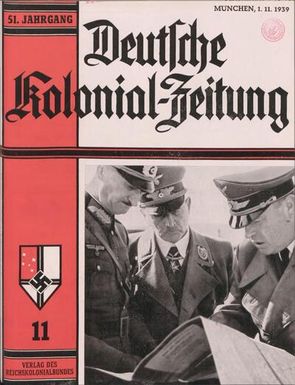 Deutsche Kolonialzeitung, 51. Jg. 1. November 1939, Heft 11.