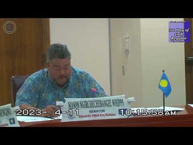 The Senate, Palau National Congress | 1st Day of 10th Regular Session
