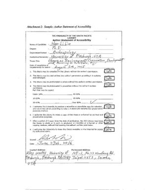 Vanua as Environment: Conservation, Farming, and Development in Waitabu, Fiji