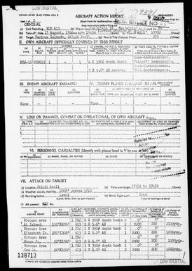 VMB-613 - ACA Rep #69-Air opers against the Marshall Islands on 8/13/45