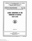 Labor Conditions in the Territory of Hawaii, 1929-1930