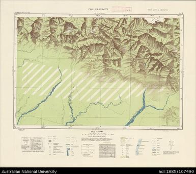 Indonesia, Western New Guinea, Poolgebergte, Series: Nederlands-Nieuw-Guinea, Sheet 19-X, 1956, 1:100 000