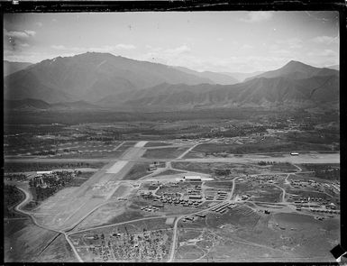 Aerial view of Tontouta Airport, Noumea, New Caledonia