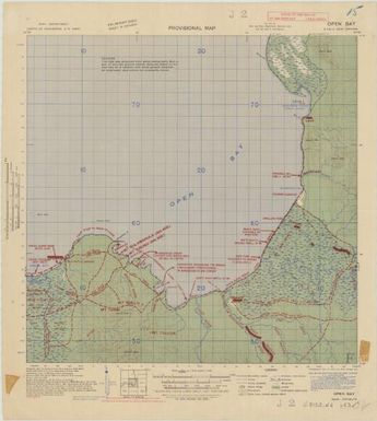 New Britain, provisional map (Open Bay , overprinted)
