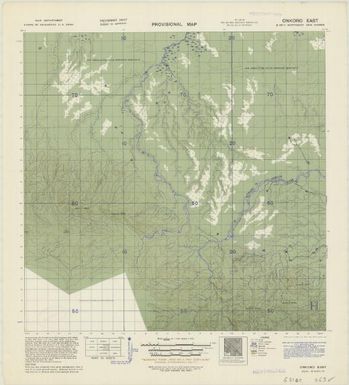 Provisional map, northeast New Guinea: Onkoro East (Sheet Onkoro East)