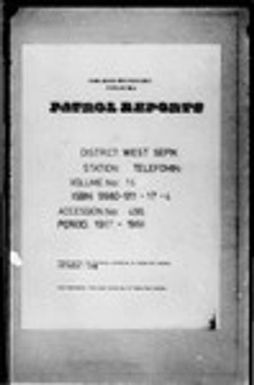 Patrol Reports. West Sepik District, Telefomin, 1967 - 1968