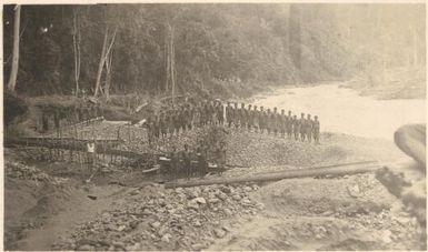 Typical gold mining workings near our camp, Lower Watut [River, Central New Guinea], October 1936