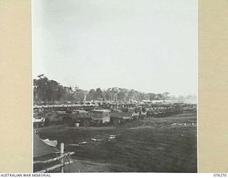 LAE, NEW GUINEA. 1944-09-27. A SECTION OF THE MOTOR VEHICLE STORAGE PARKS OF THE 43RD FIELD ORDNANCE DEPOT