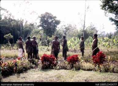 People gathered in the garden