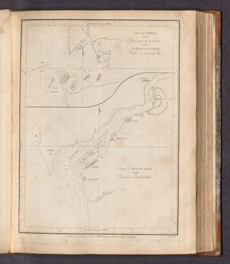 Plan of Choul on the Malabar Coast (with) Plan of Surat River 1750