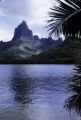 French Polynesia, view of Mount Tohivea on Moorea Island