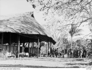 NADZAB, NEW GUINEA. 1943-09-19. THE ADMISSION CENTRE OF THE 2/4TH AUSTRALIAN FIELD AMBULANCE MAIN DRESSING STATION, 7TH AUSTRALIAN DIVISION. THIS BUILDING WAS FORMERLY THE GABMATZUNG LUTHERAN ..