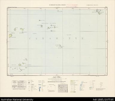 Indonesia, Western New Guinea, Schildpad-Eilanden, Series: Nederlands-Nieuw-Guinea, Sheet 9-C, 1958, 1:100 000