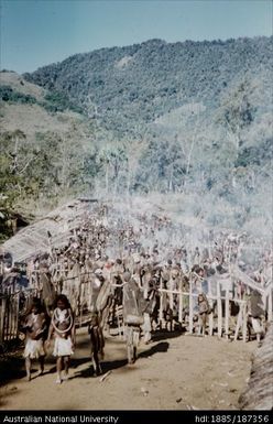 Crowd with long house, Tubirr