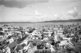 Guam, view of village along waterfront