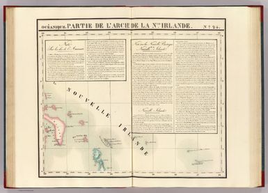 Partie de l'Archipel de la Nlle. Irlande. Oceanique no. 25. (Dresse par Ph. Vandermaelen, lithographie par H. Ode. Sixieme partie. - Oceanique. Bruxelles. 1827)