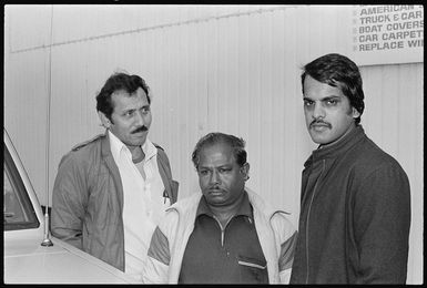Fijian Indians Jack Morris, Hesrat Ali and Mohammed Hakim in New Zealand