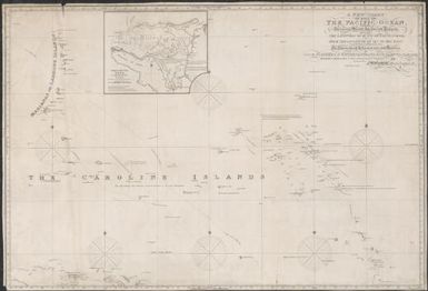 A new chart of part of the Pacific Ocean exhibiting the various straits, islands and dangers, between the latitudes of 48* south and 22* north, and from the longitude of 141* to 180* east / correctly drawn & regulated from the astronomical observations and surveys of Cook, Flinders, D'Entrecasteaux, Bougainville, Bligh, King, Kotzebue, Freycinet, & other distinguished navigators by J.W. Norie, Hydrographer &c