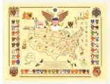 Heraldic map of the United States of America. / Research and direction by Conrad Swan ... and J. C. G. George ... with art work and scrivening by Norman Manwaring...