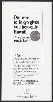 Our way to Tokyo gives you heavenly Hawaii.