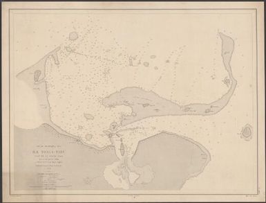 Ocʹean Pacifique Sud. plan de la partie nord, levʹe en 1852 par Sir E. Home et M. Heath de la Marine Royale Anglaise / Dʹepôt des cartes et plans de la marine 1879 ; ecrit par J. Varinot ; gravʹe par Raynaud