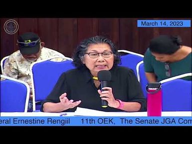 The Senate JGA Committee Oversight Hearing with AG Ernestine Rengiil