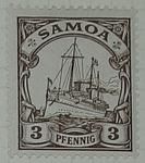 Stamp: Samoan Three Pfennig