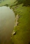 Aerial view of Sepik River village (Middle Sepik), Apr 1965