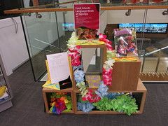 Cook Islands Language Week display at Tūranga